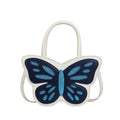 Square white PU leather ladies crossbody bag with shoulder strap and contrast detail
