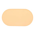 Silicone cat feeding placemat in beige colour showing non-slip underside and waterproof surface.