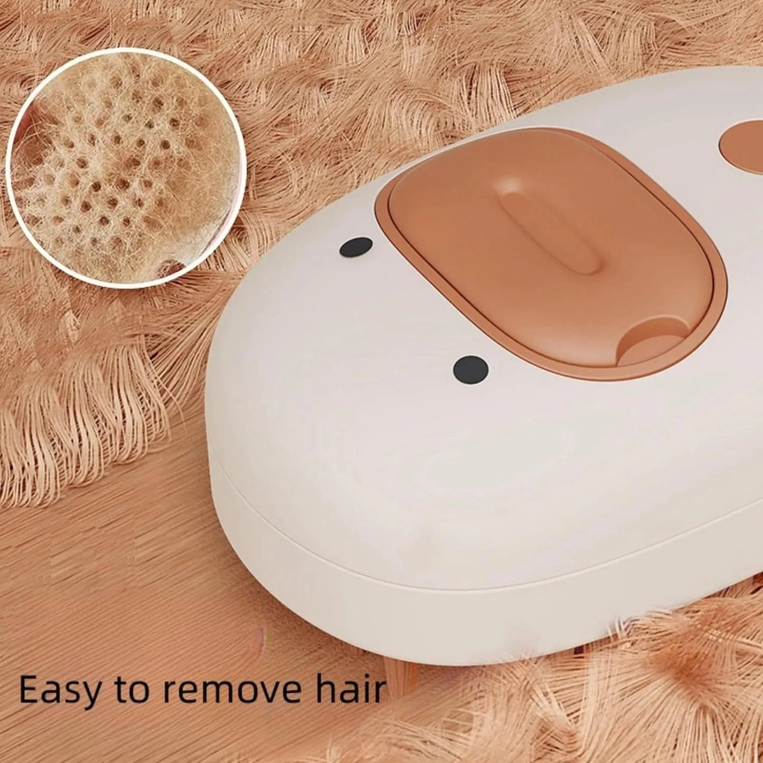 White rechargeable pet steam brush with silicone comb teeth for cat and dog grooming