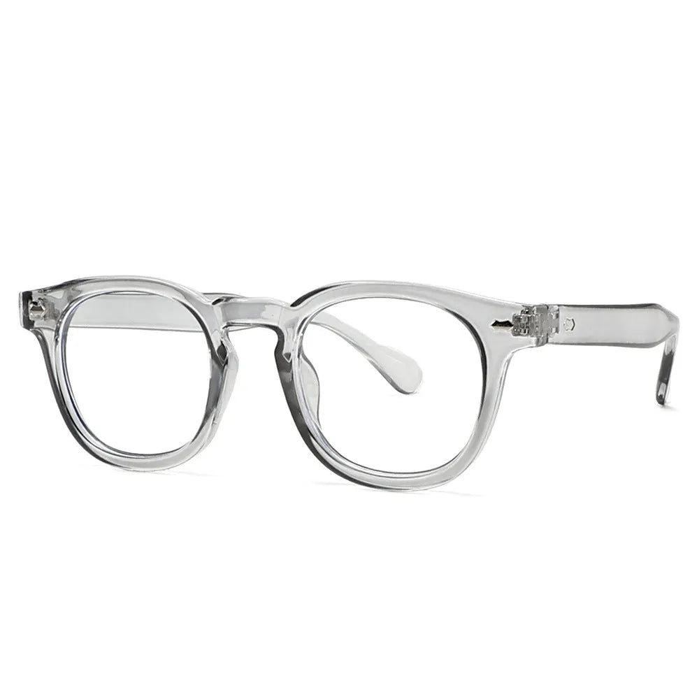 Round rim plastic sunglasses with simple retro design in multiple frame colour options