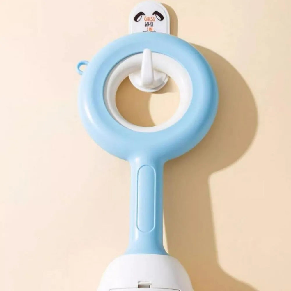 Blue ABS plastic dog pooper scooper with cloud-shaped jaw design for outdoor waste collection