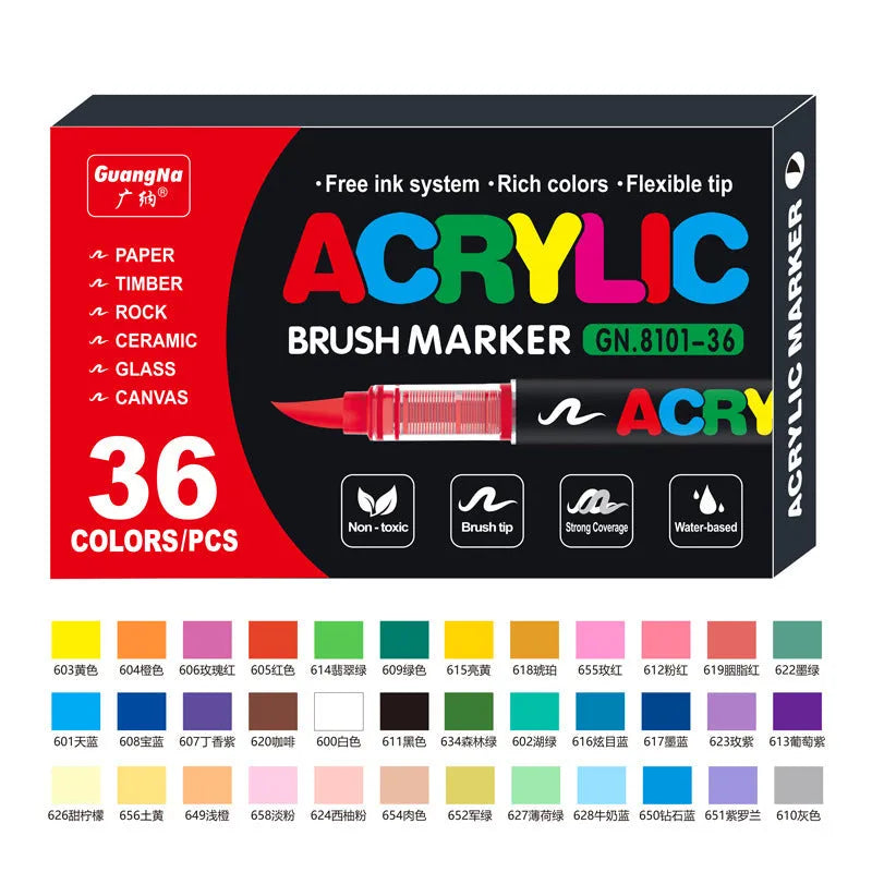 Set of acrylic marker pens for painting and graffiti art in multiple colour options