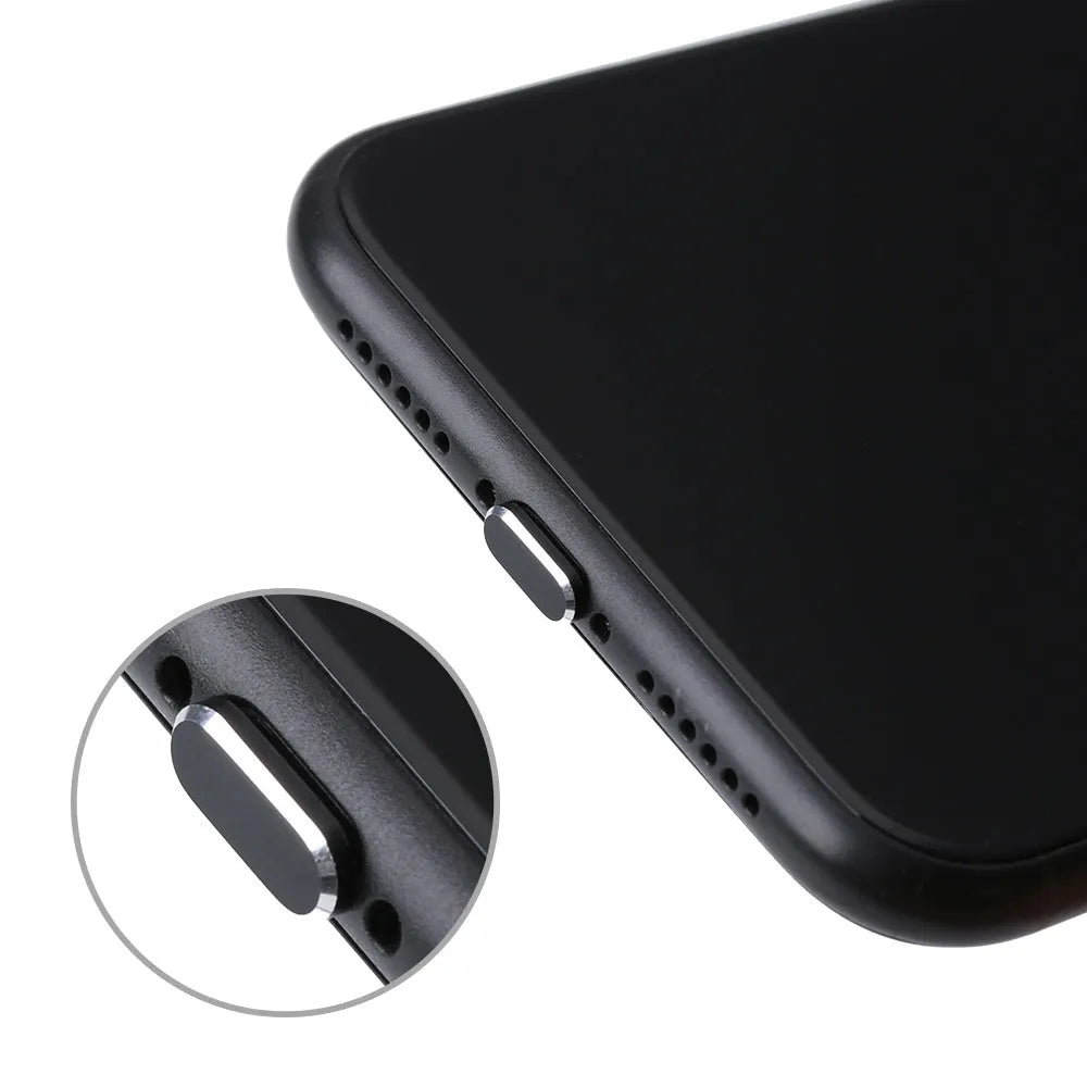 Aluminium alloy iPhone charging port dust plug in various colours for multiple iPhone models