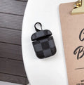 IPhone XS MAX hard plastic case with leather-effect grid pattern in black, brown, red, and white colour options.