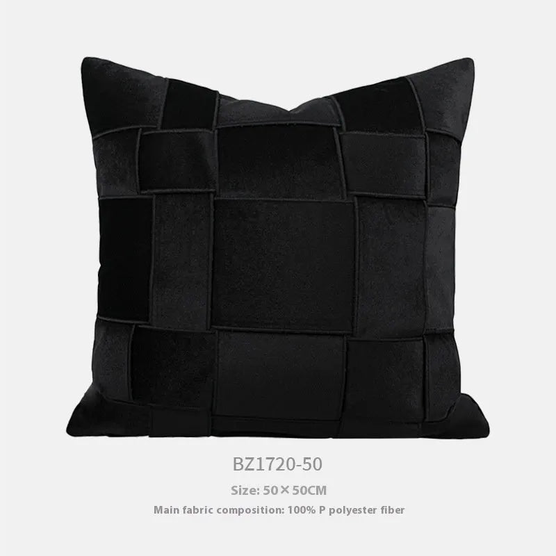 50x50cm chenille woven sofa cushion in choice of seven colours with feather velvet filler