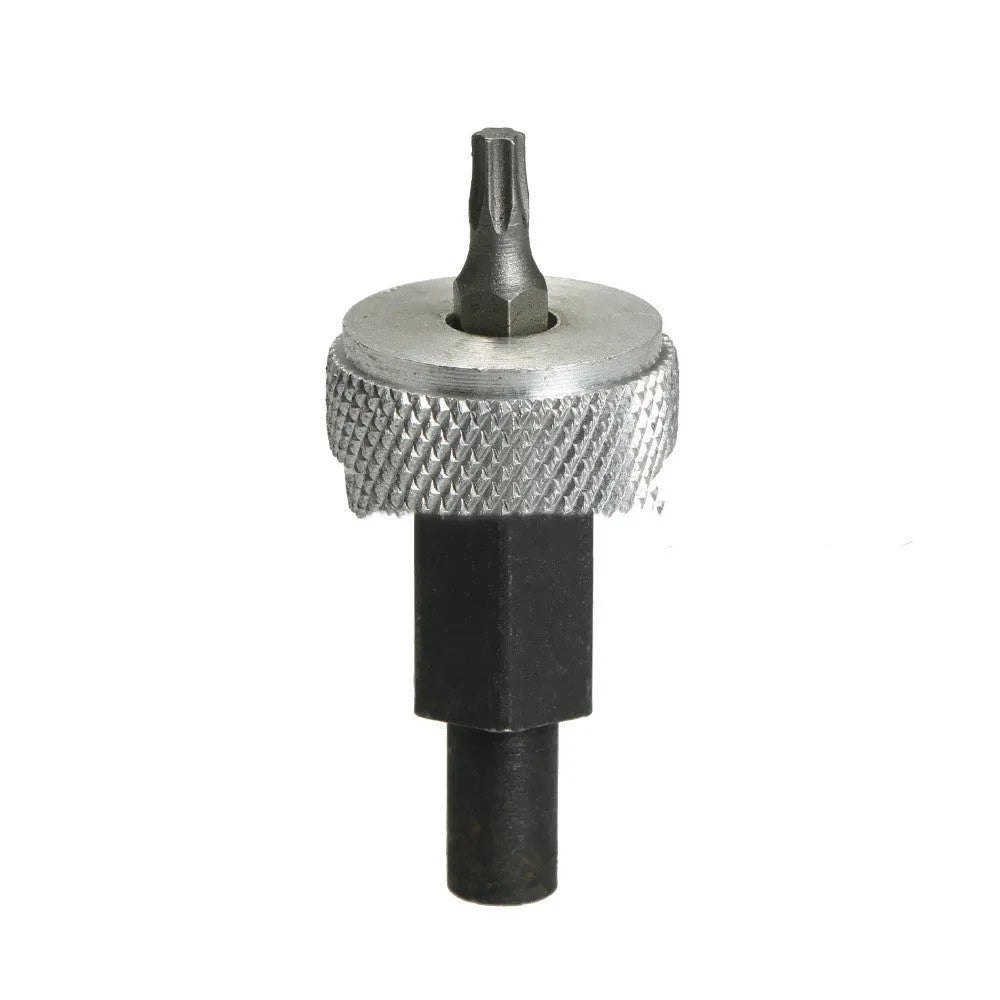 Ignition module wrench tool with carbon steel handle and knurled aluminium knobs for automotive repair