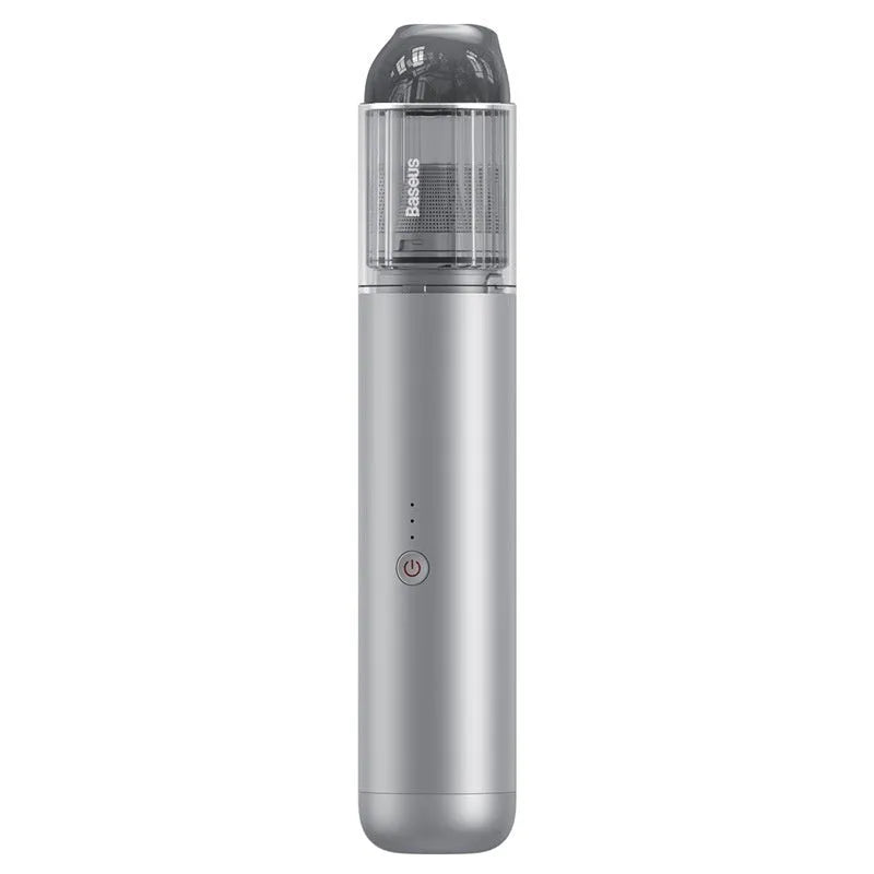 BASEUS A3 wireless handheld car vacuum cleaner in black or silver with Type-C charging port