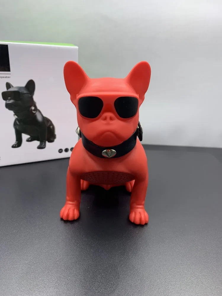 Mini full body bulldog Bluetooth speaker in black red or white with 3W power