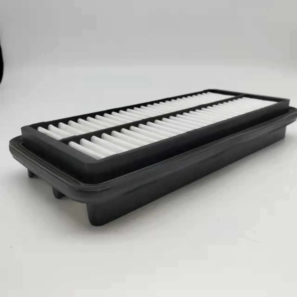 Modern car air filter replacement with dimensions 256mm by 113mm by 40mm, black filter element