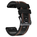 Silicone leather quick release watchband for Garmin Fenix smartwatches in multiple colours