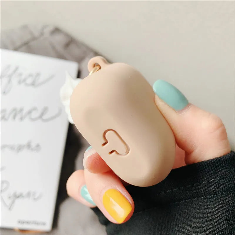Silicone AirPods 2 case with cylinder ice cream design in assorted colours.