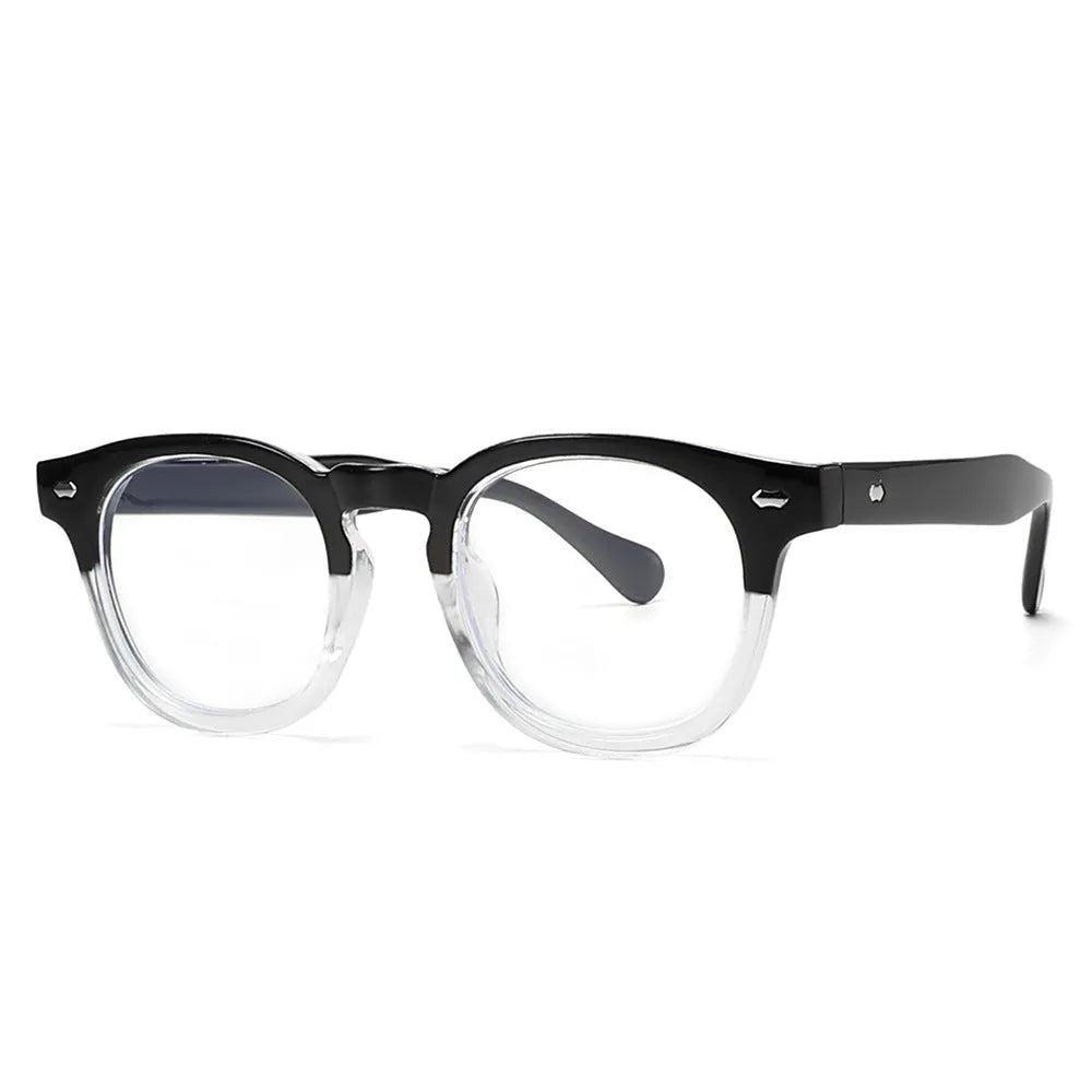Round rim plastic sunglasses with simple retro design in multiple frame colour options