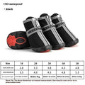 Waterproof non-slip breathable dog shoes in five sizes and nine colours, set of four