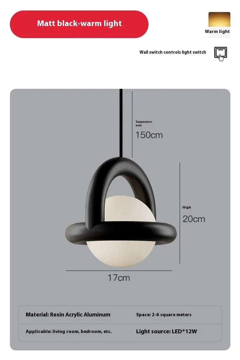 Danish designer hanging line lamp in matte finish with warm or tri-colour light option for bedroom or living room