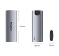 Grey mobile SSD external hard drive for phones with USB 3.0 connection