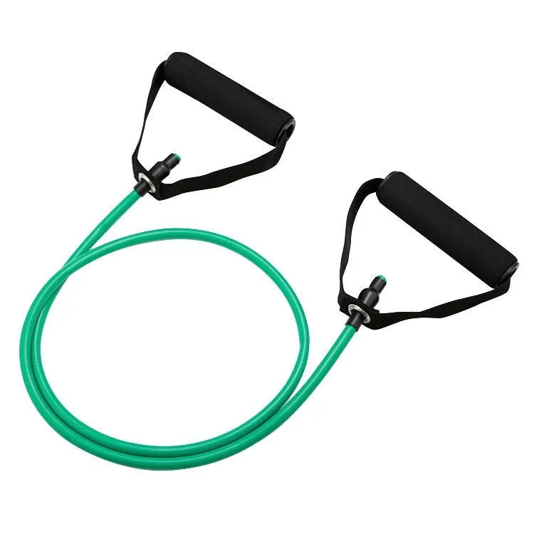 Adjustable chest expander with TPE tension ropes in five colours representing 10LB to 30LB resistance levels