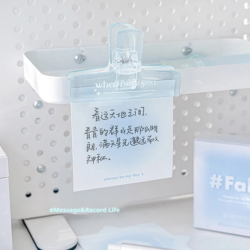 Square gradient parchment notepad with paper brick shape showing blush, green, purple, and blue colour options