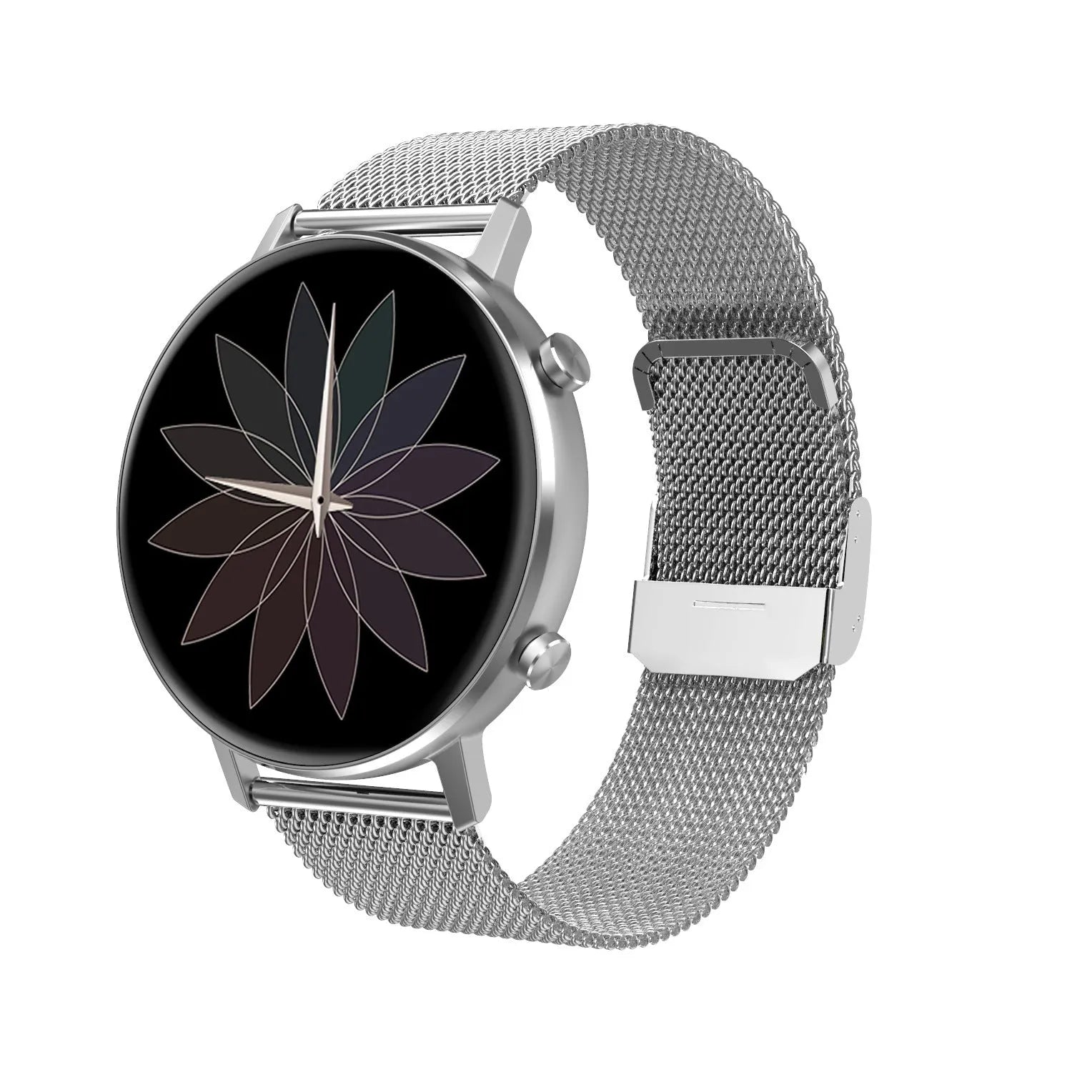 DT96 smart wristband with steel strap and 1.3 inch screen display