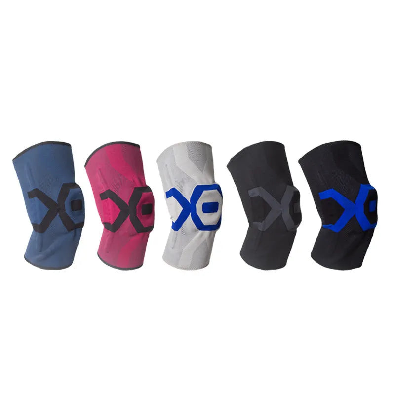 Men's silicone knee pads for running and cycling protection in multiple colour options
