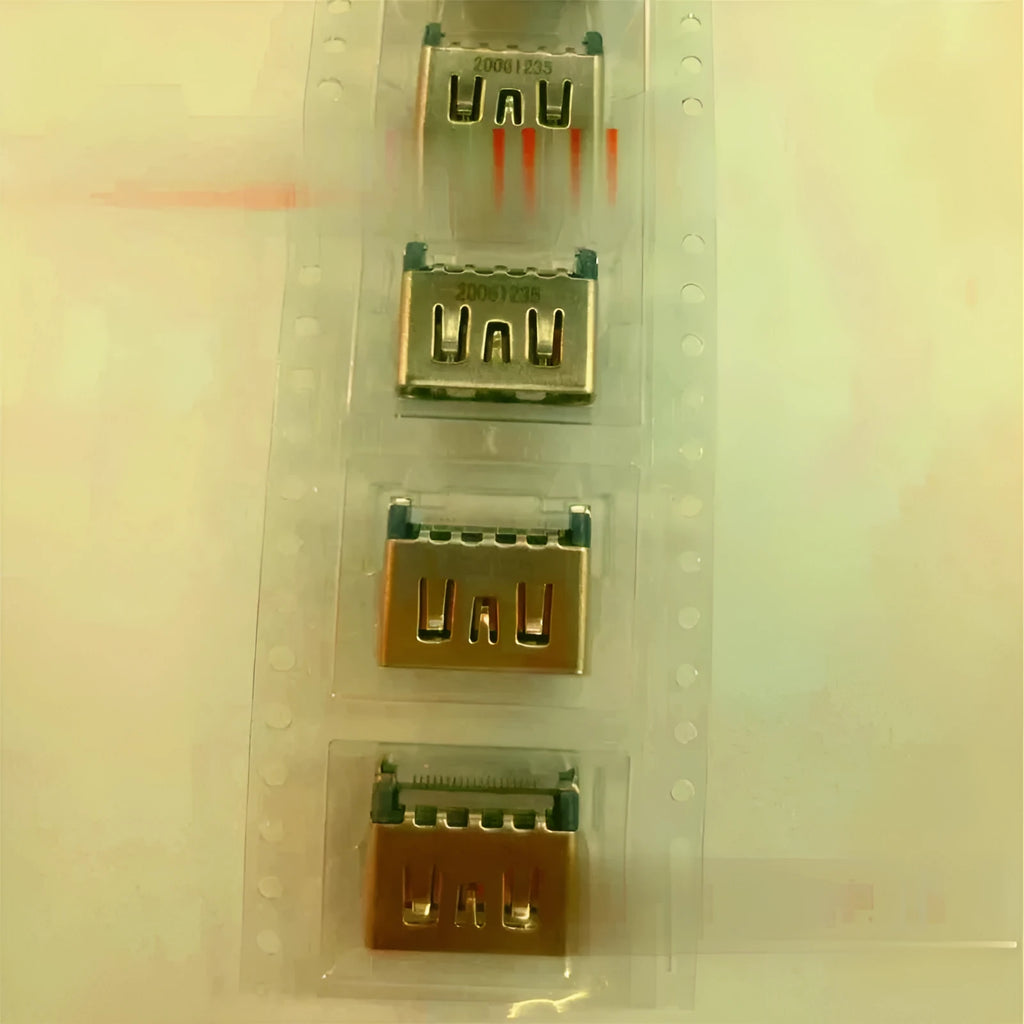 Silver HDMI interface host socket for gaming console repair and accessory replacement
