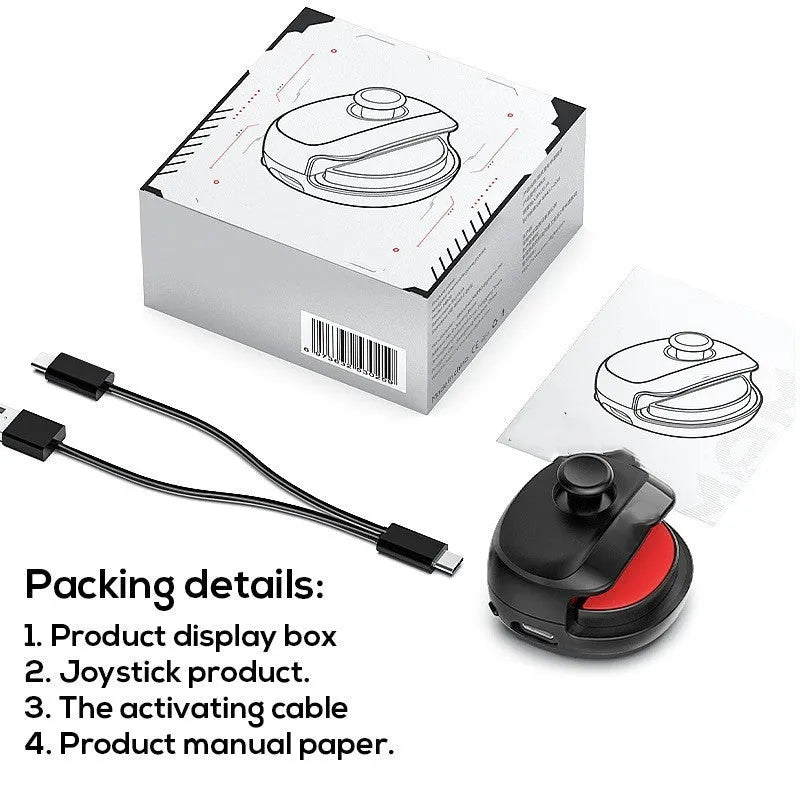 Black USB gaming stick controller for mobile FPS games with compact ABS design