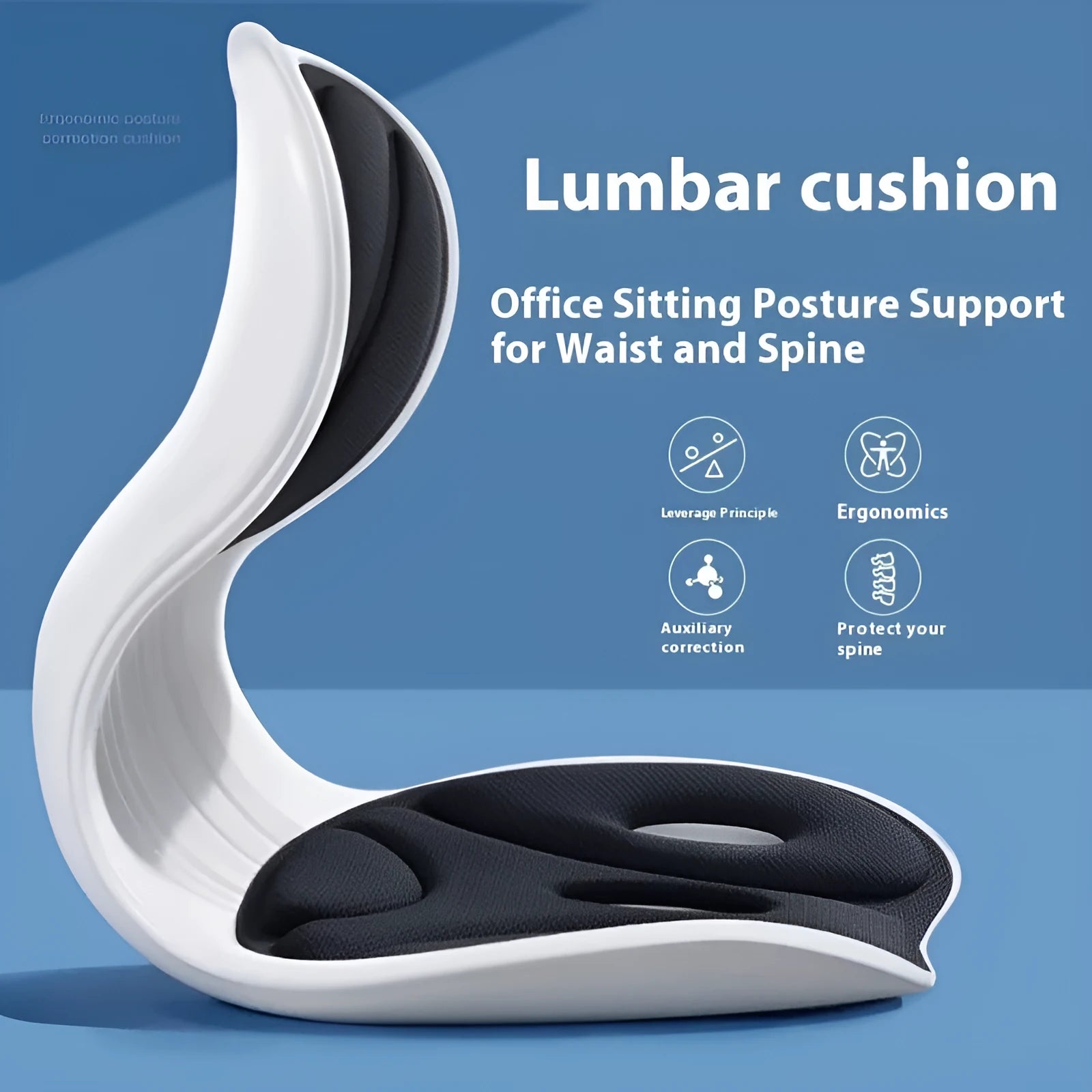 Minimalist solid colour memory foam chair backrest cushion shown in grey and ankela red.