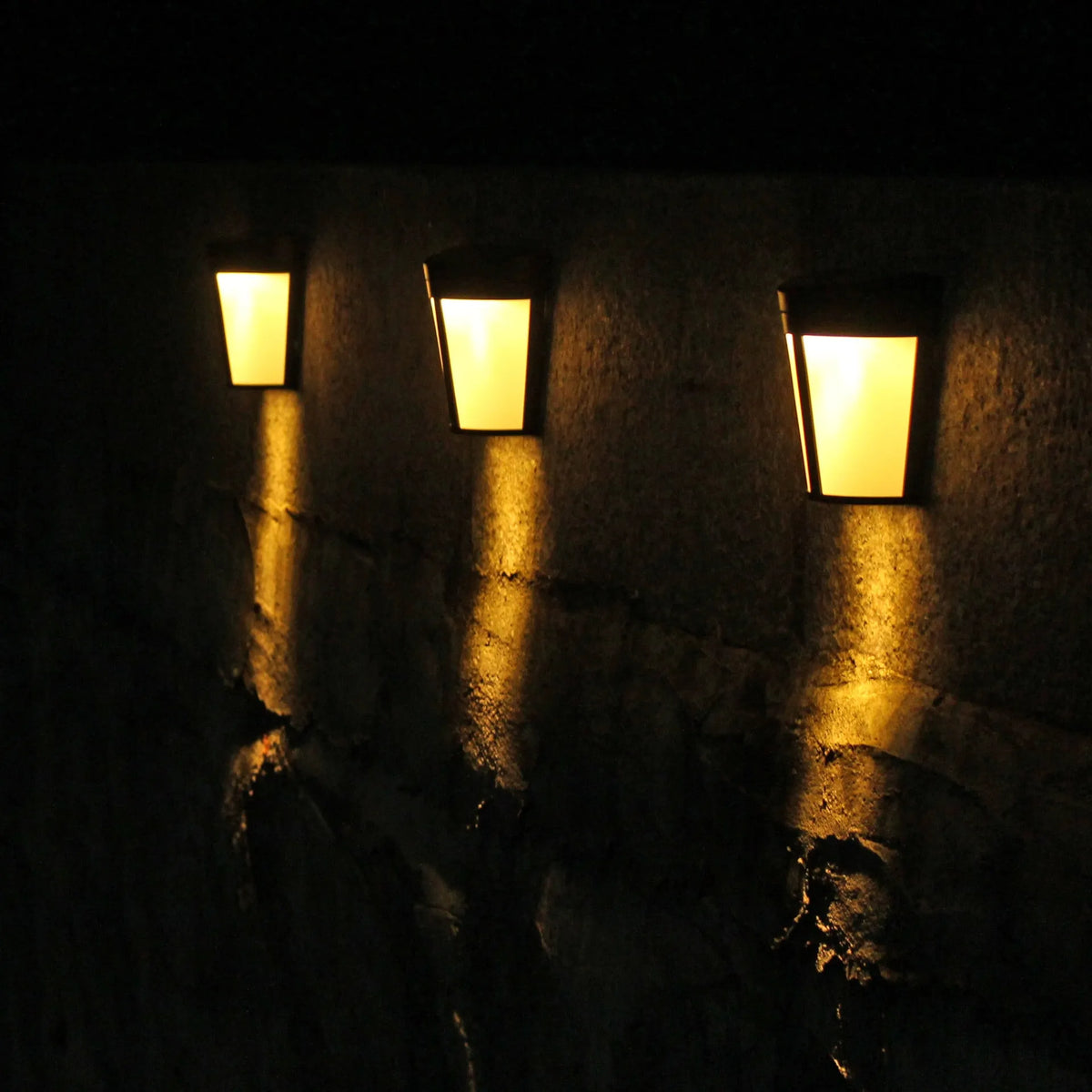 Solar wall lamp with 6 LED outdoor lights for garden courtyard waterproof IP65 rated