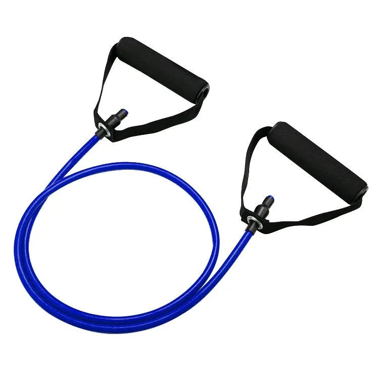 Adjustable chest expander with TPE tension ropes in five colours representing 10LB to 30LB resistance levels