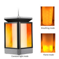 Antique flame design outdoor solar LED street lamp in black colour with traditional styling