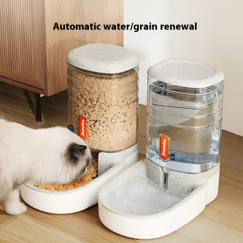 Automatic pet drinker feeder with 3.8L capacity in blue, green, grey, or pink colours