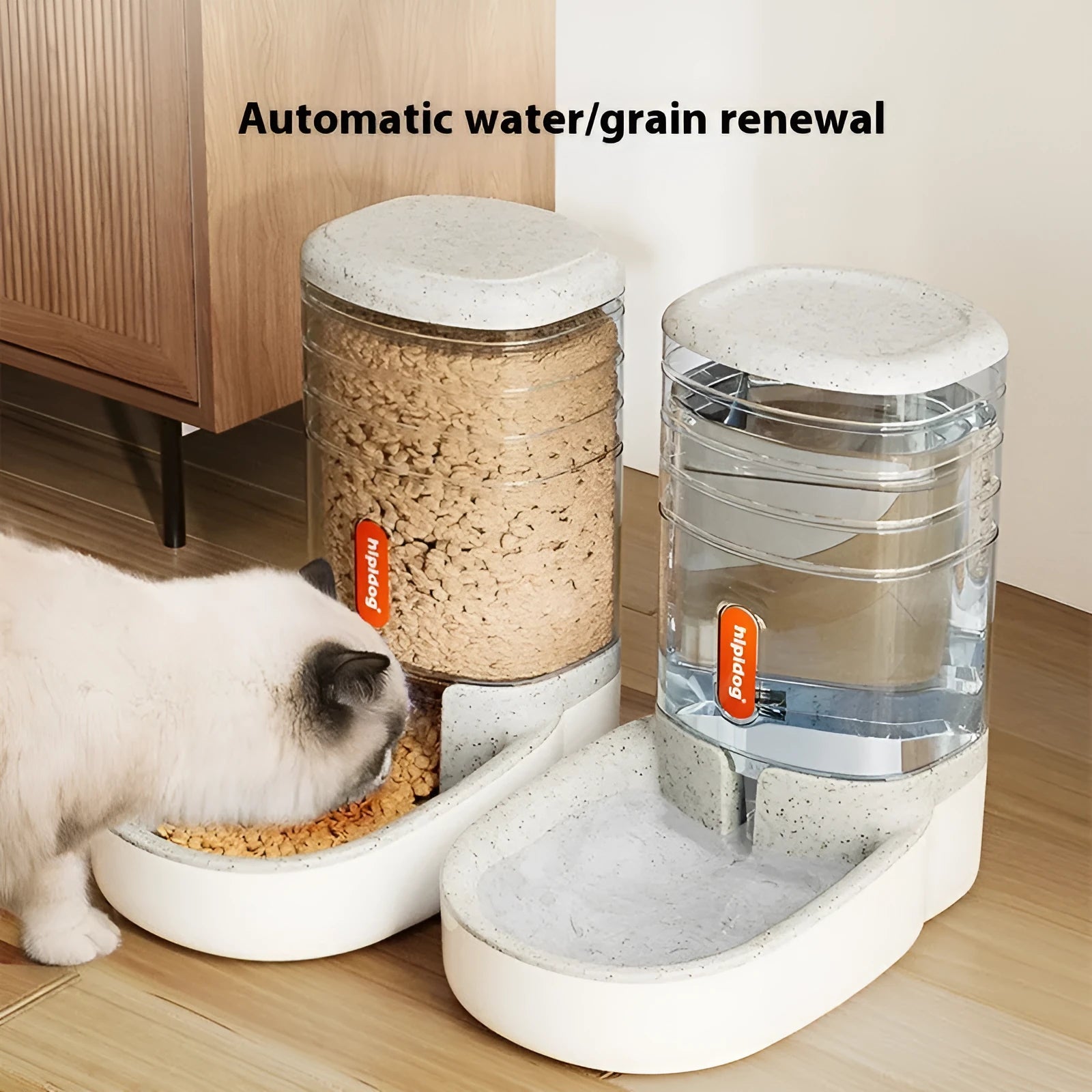 Automatic pet drinker feeder with 3.8L capacity in blue, green, grey, or pink colours