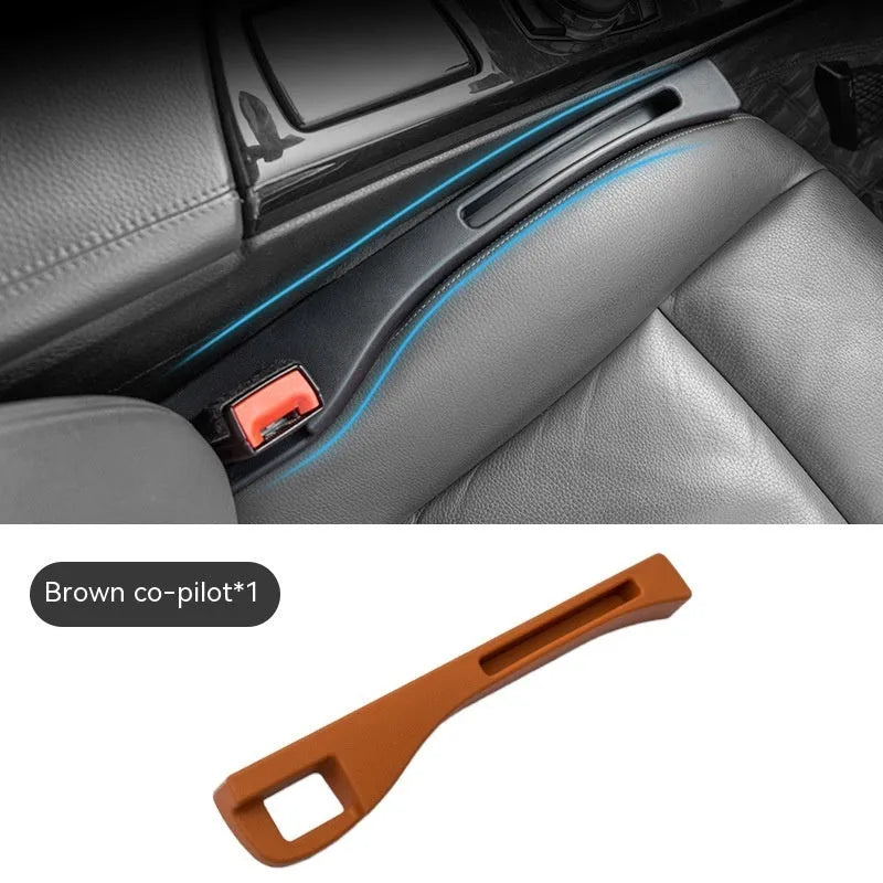 Plastic car seat gap storage organiser pocket in black colour with handle