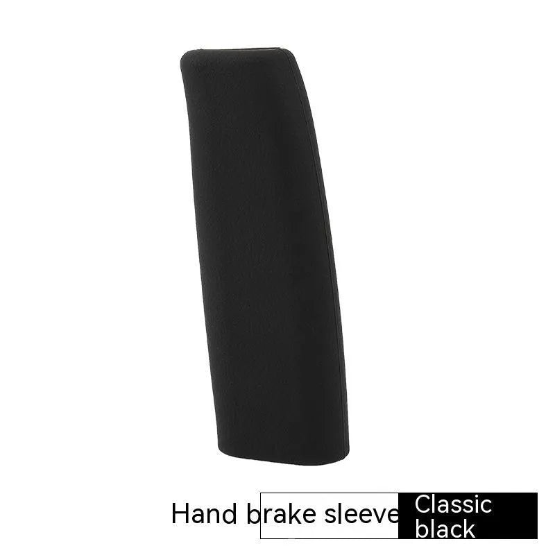 Universal silicone handbrake sleeve for cars in black, grey, beige, red, and blue colour options