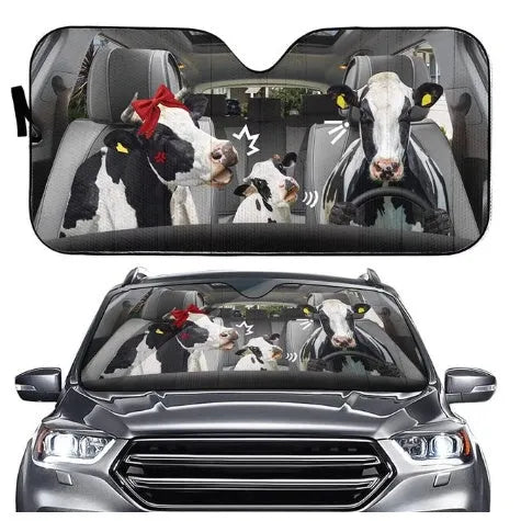 Telescopic aluminium foil car sun shield for front windscreen installation.