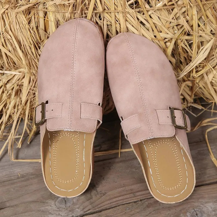 Women's casual wedge slippers with cloth upper and rubber sole in multiple colours