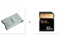 SD to PCMCIA adapter card with stainless steel housing and 32GB SD card for Mercedes-Benz vehicles