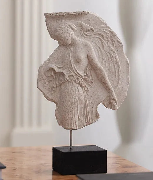 Synthetic resin wine goddess sculpture ornament in modern simple style, 35cm tall.