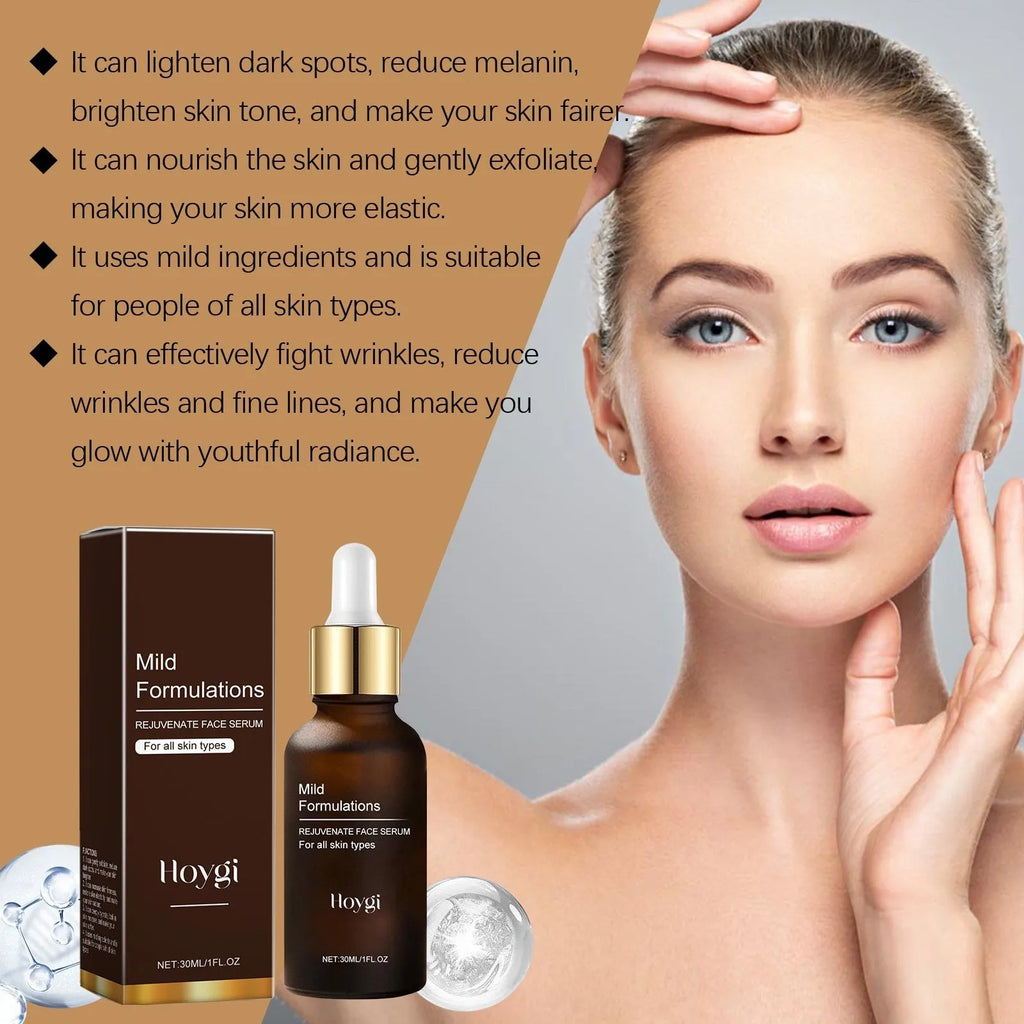 30ml facial skin care essence bottle with hydrating formula containing arbutin, collagen and vitamin C