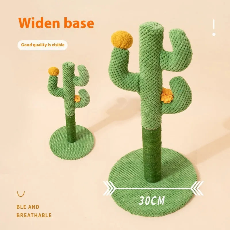 Cactus design cat scratch board climber and coconut tree scratching post for cats.
