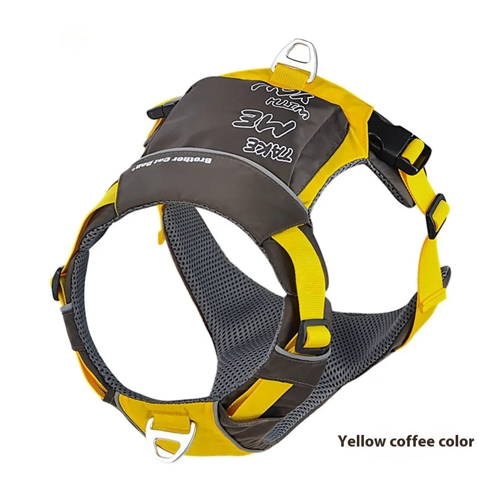 Dog chest strap vest harness in nylon with adjustable straps for secure walking