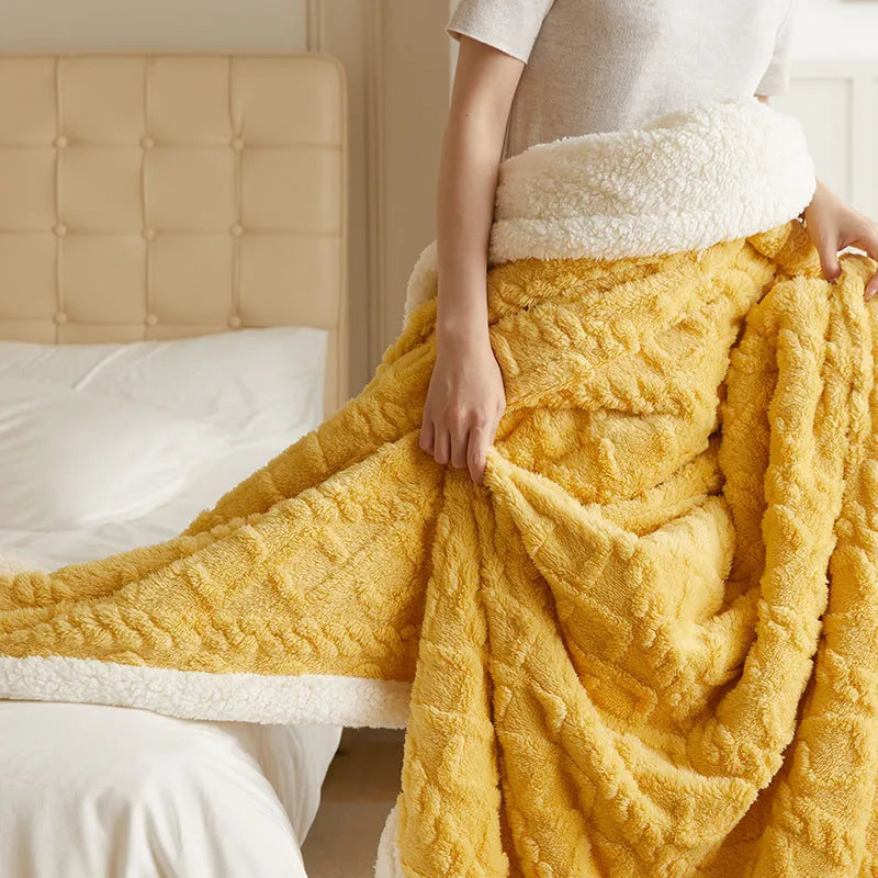 Taffeta thermal flannel casual blanket in 180x200cm size showing tea green colour option