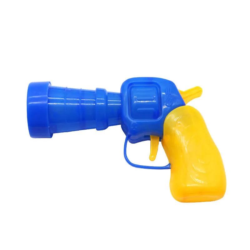 Interactive pet toy gun with plush firing balls for dogs and cats