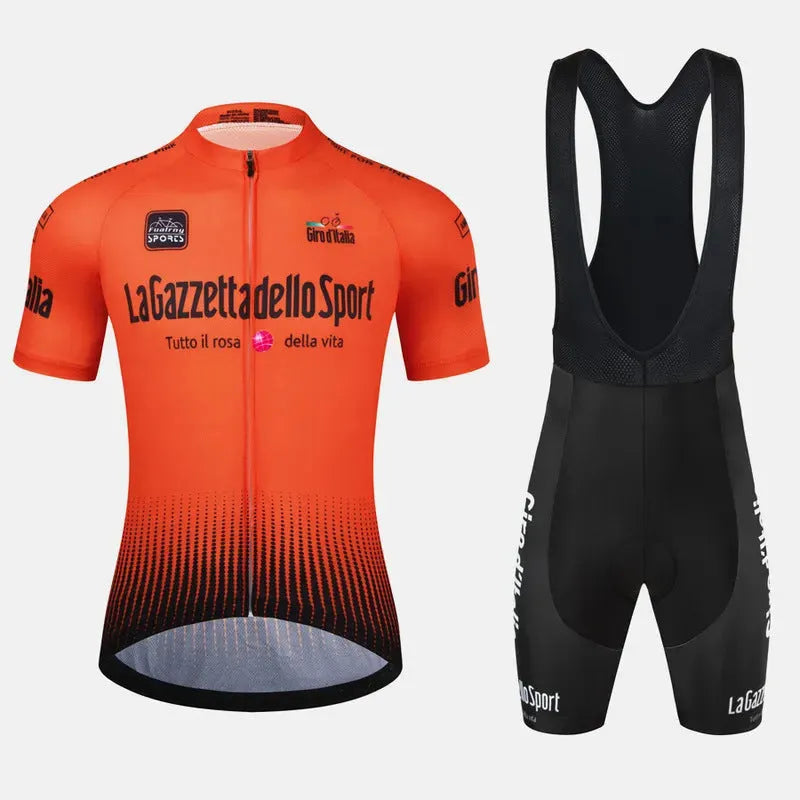 Short sleeve cycling suit in quick-drying polyester fabric for summer riding