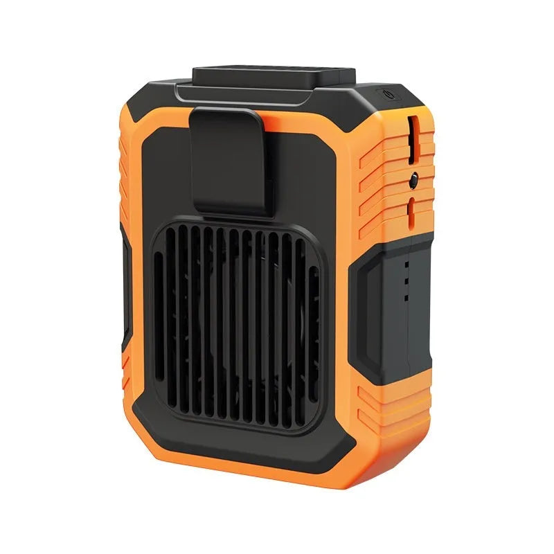 Wrist hanging fan with power bank and light in green, orange, pink, or white colours