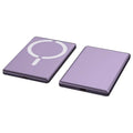 Ultra-thin magnetic power bank in dark grey silver black or violet colours with alloy casing