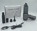 Compact gold wireless charging car vacuum cleaner with dust bucket on a car seat