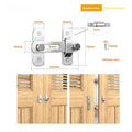 Sliding door hasp lock with black carbon steel 90-degree latch and stainless steel body