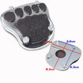 Motorcycle brake pedal skid plate metal footplate accessory for scooters and electric vehicles