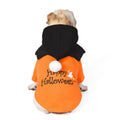 Halloween pumpkin dog sweater shawl in black or orange colours
