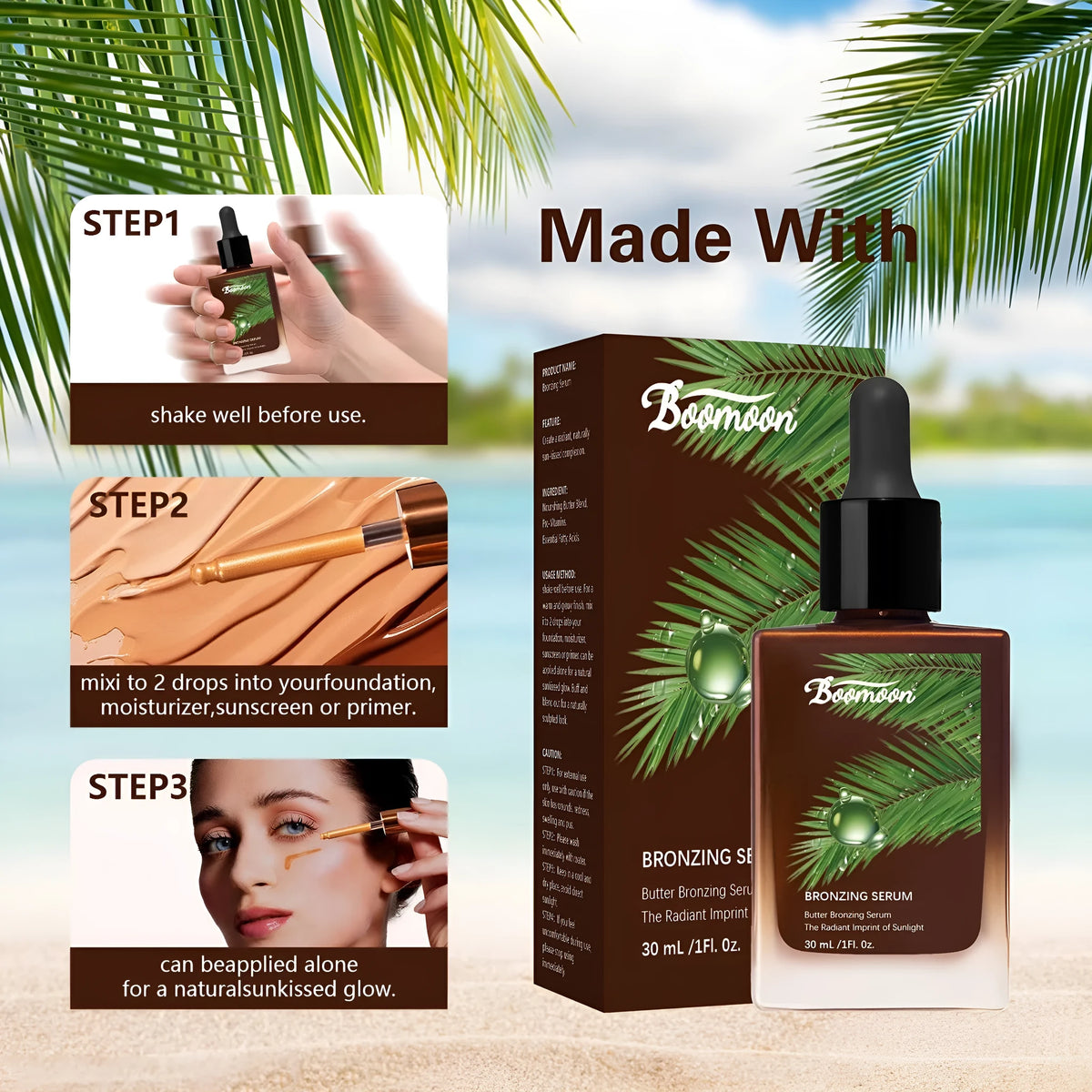 Bronze Black moisturising contact lens care solution in 30ml bottle